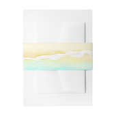 かわいらし海ショアティール（緑がかった色）水と砂結婚の 招待状ベリーバンド (正面例)