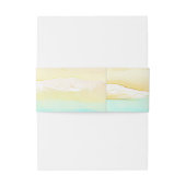 かわいらし海ショアティール(緑がかった色)水と砂結婚の 招待状ベリーバンド (裏面例)