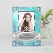 かわいらし海ジュエル写真キンセアニェラ招待状 招待状 (スタンド正面)