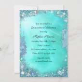 かわいらし海ジュエル写真キンセアニェラ招待状 招待状 (裏面)