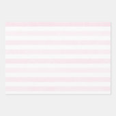 かわいらし淡い色のフェミニンピンクの香ストライプ料・フローラ ラッピングペーパーシート (正面2)