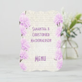 かわいらし淡い色の薄紫フローラ結婚フラワー メニュー (スタンド正面)
