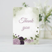 かわいらし深いと薄紫色の花 サンキューカード (スタンド正面)