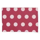 かわいらし深いバラ幾何白色水玉模様 枕カバー (正面左)