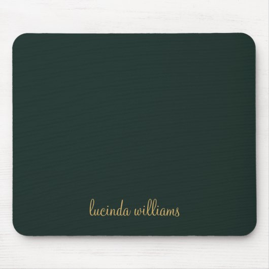 かわいらし炭と金ゴールドスクリプトモノグラム マウスパッド (正面)