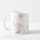 かわいらし牡丹の母の日贈り コーヒーマグカップ (左)