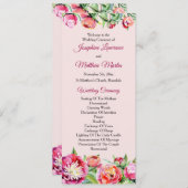 かわいらし牡丹フローラ結婚式 プログラム (正面/裏面)