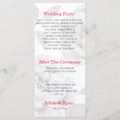 かわいらし牡丹モダンフローラ結婚式 プログラム (裏面)