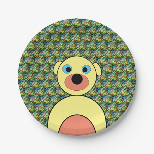 かわいらし犬 ペーパープレート (正面)