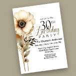 かわいらし独身のStem Boho Flower 30th Birthday 招待状<br><div class="desc">かわいらし独身のStem Boho Flower 30th Birthday招待状For Women.簡単サンプル文字を変更するにはクリック、このテンプレートをパーソナライズ。[編クリック集] [デザインツール]を使用してフォントタイプ、フォント色、フォントサイズを変更したり、文字要素またはデザイン要素を追加/削除/変更する。この誕生日招待状は、30、40、50、60、70、80、90、および100誕生日で利用可能である。</div>