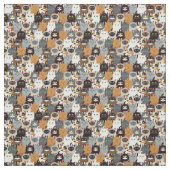 かわいらし猫ちゃん布 ファブリック (見本)