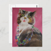 かわいらし猫 ポストカード (正面/裏面)