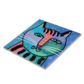 かわいらし男の子の抽象芸術キャッ絵画ト タイル (側面)