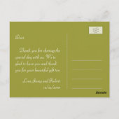 かわいらし白い結婚ユリ感謝していの花 ポストカード (裏面)