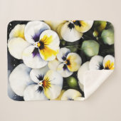 かわいらし白パン絵を描ズ シェルパブランケット (正面(横))