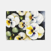 かわいらし白パン絵を描ズ フリースブランケット (正面(横))