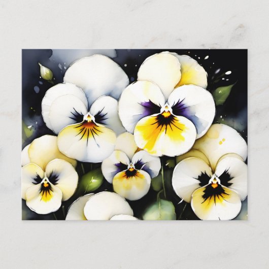 かわいらし白パン絵を描ズ ポストカード (正面)