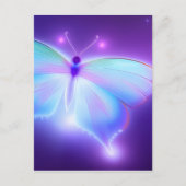 かわいらし白熱［赤熱］光を放つ蝶 ポストカード (正面)