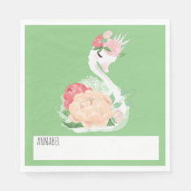 かわいらし白鳥パーソナライズされた給食昼寝