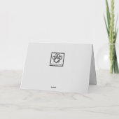 かわいらし白黒ハスキー挨拶カード カード (裏面)