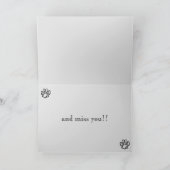 かわいらし白黒ハスキー挨拶カード カード (内部)