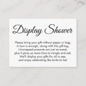 かわいらし白No Wrapブライダルシャワーギフトカード エンクロージャーカード (正面)