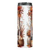 かわいらし秋をテーマにしたアフリカ系アメリカ人読女性 タンブラー (裏面)