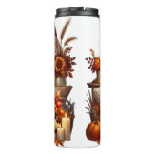 かわいらし秋をテーマにしたアフリカ系アメリカ人読女性 タンブラー (裏面)