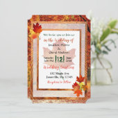 かわいらし秋ツリーをテーマにした結婚式招待状 招待状 (スタンド正面)