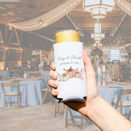 かわいらし秋パンプキンブケ結婚ス スリム缶クーラー