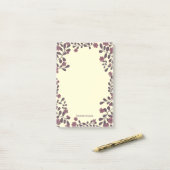 かわいらし秋フローラフレーム名前をカスタムするメモ帳 ポストイット (デスク上)