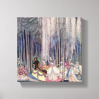 かわいらし童話プリンセスキャンバスウォールアート キャンバスプリント
