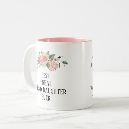 かわいらし素晴らしパーソナライズされた娘 ツートーンマグカップ (正面左)