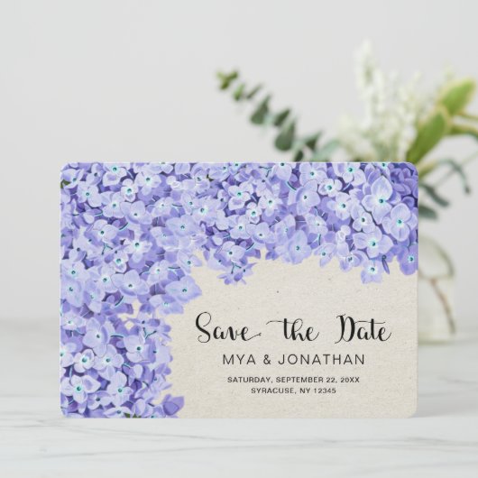 かわいらし素朴フローラ結婚式日付の保存 セーブザデート (スタンド正面)