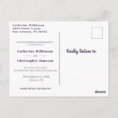 かわいらし素朴フローラ結婚木材 ポストカード (裏面)