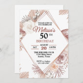 かわいらし素朴フローラ 招待状 (正面/裏面)