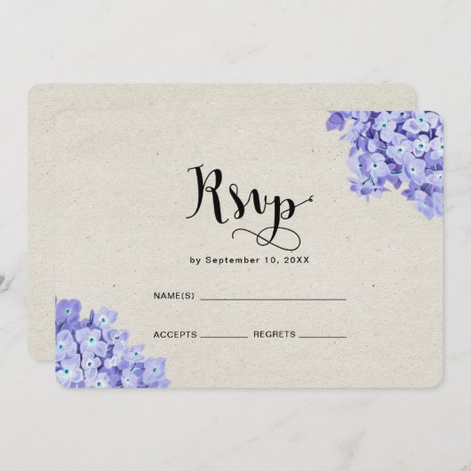 かわいらし素朴フローラ 招待状 (正面/裏面)