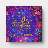 かわいらし紫もしはインスピリシティを飛びたい フォトプラーク (正面)