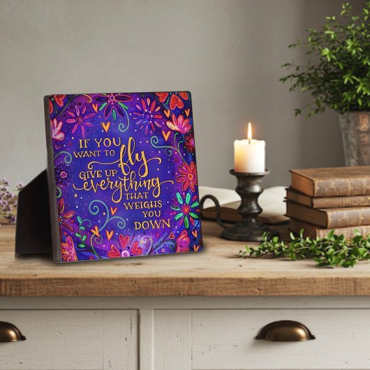 かわいらし紫もしはインスピリシティを飛びたい フォトプラーク