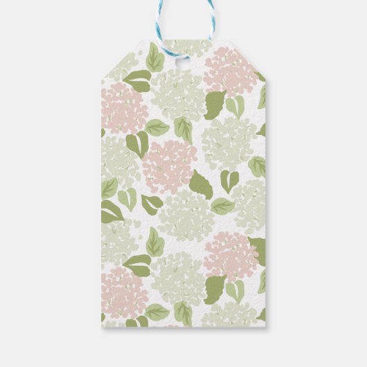 かわいらし紫陽花フローラ名門私立校風のクラシック ギフトタグ (裏面)