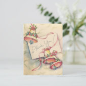 かわいらし結婚のサンキューカード ポストカード (スタンド正面)