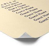 かわいらし結婚エレガントの座席表 ポスター (角)