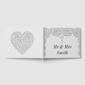 かわいらし結婚パーソナライズされた客向け本 ゲストブック (全面)