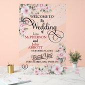 かわいらし結婚フローラ アクリルサイン (ウェディング)