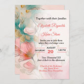 かわいらし結婚フローラ 招待状 (正面/裏面)