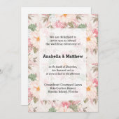 かわいらし結婚フローラ 招待状 (正面/裏面)