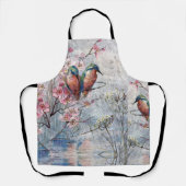 かわいらし絵を描金魚花 エプロン (正面)