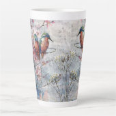 かわいらし絵を描金魚花 カフェラテマグ (正面)