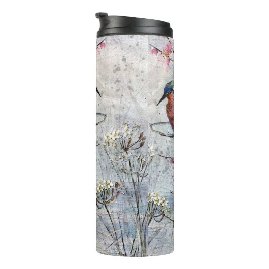 かわいらし絵を描金魚花 タンブラー (回転右)