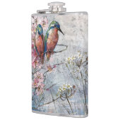 かわいらし絵を描金魚花 フラスク (左)